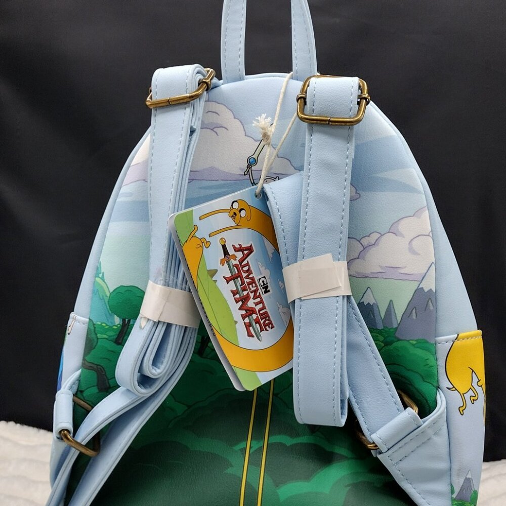 Adventure Time Loungefly Mini Backpack Jake Finn Cartoon Y2K Kawaii NWT - Picture 5 of 10